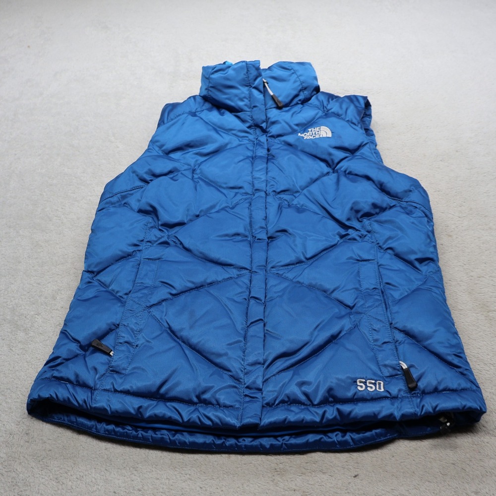 North Face Down Vest Womens XS Blue 550 Fill Aconcagua Insulated Quilted Puffer